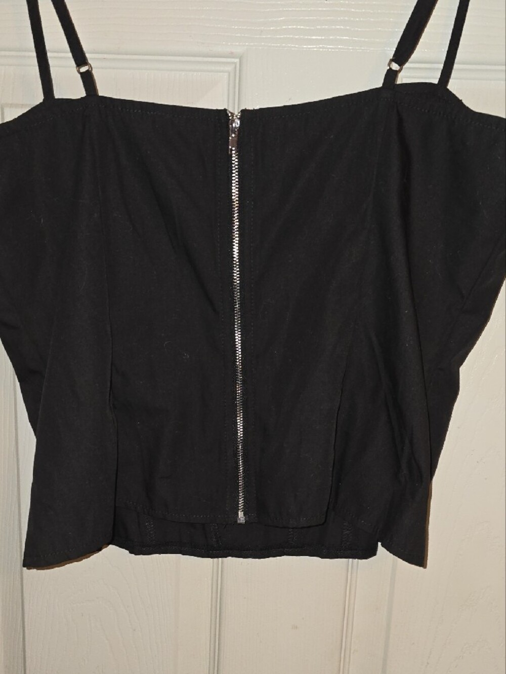 Women's Black Corset-Style Camisole Tank Top - Picture 6 of 6